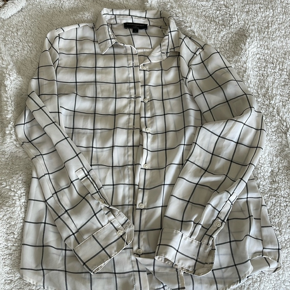 Banana Republic white blouse